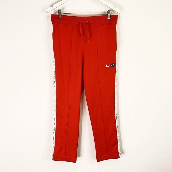 Nike Sportswear Red Floral Embroidered Skinny Track Pants - Picture 2 of 8